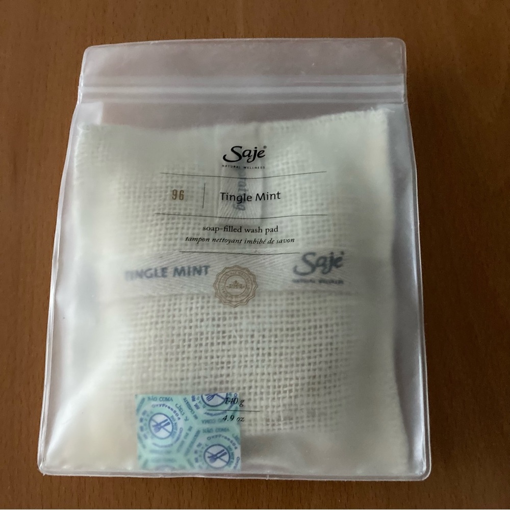 Saje soap infused wash pad Tingle mint